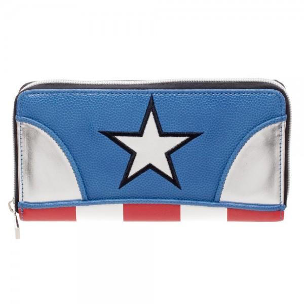 Marvel Captain America Juniors Zip Around Wallet